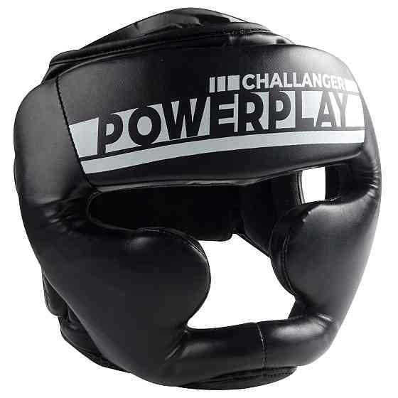 Боксерський шолом тренувальний PowerPlay 3048 Чорно-Білий XL Кам'янське