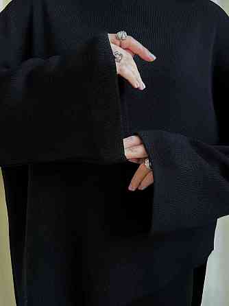 Жіночий теплий базовий костюм-двійка з преміум ангори Чорний, 44 Одеса