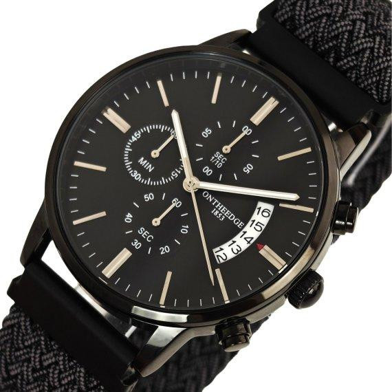 Годинник чоловічий наручний MegaLith Super Nylon (2 ремінці) Чорний Київ - фото 2