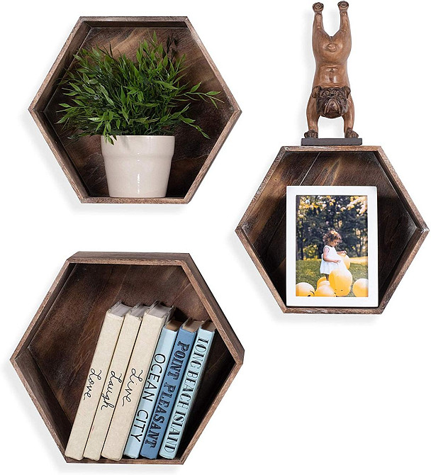 Набір настінних книжкових полиць "Алхімік" мокко Миколаїв - фото 6