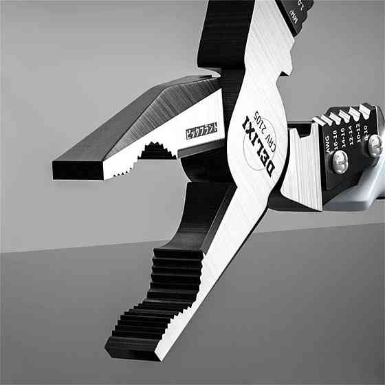 Багатофункціональні універсальні діагональні плоскогубці, пасатижи 1.5-6мм2 7" 185мм Київ