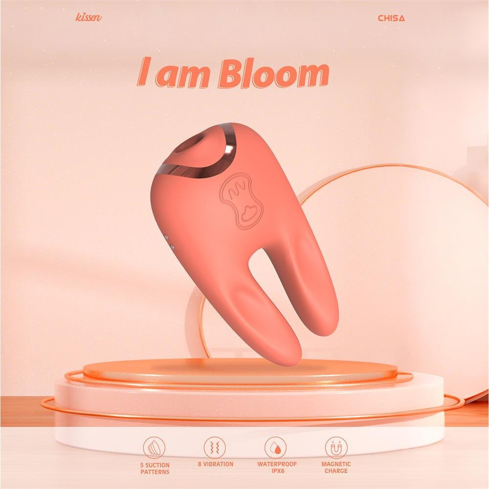 Стимулятор для клітора Chisa Kissen Bloom з вібрацією та всмоктуванням, помаранчевий Sex Aura Київ - фото 6