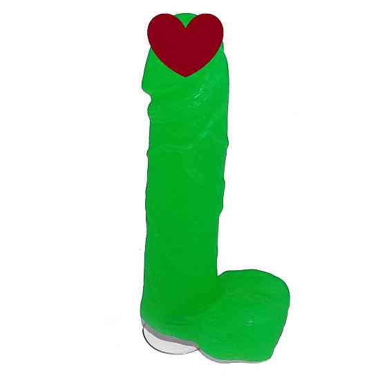 Крафтове мило-член із присоскою Чистий Кайф Green size L, натуральне Sex Aura Київ