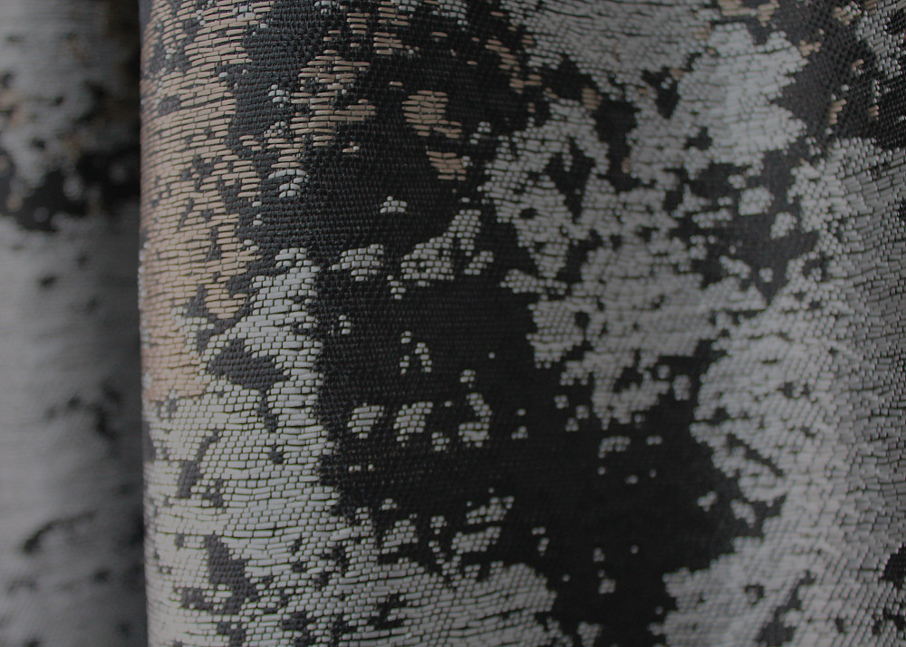 Комплект коротких штор VR-Textil Мармур Al-7 № 1461ш Сірий з чорним і какао 140х170 см 2 шт (35-0278) Київ - фото 7