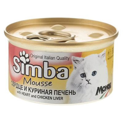 Консерви для котів Simba Cat Wet курячі сердечка та лівер 85 г (8009470009461) Вінниця - фото 1