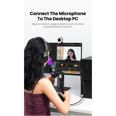 Кабель мультимедійний 3.5mm M to XLR F 2.0m AV182 black Ugreen (20244) Вінниця - фото 2