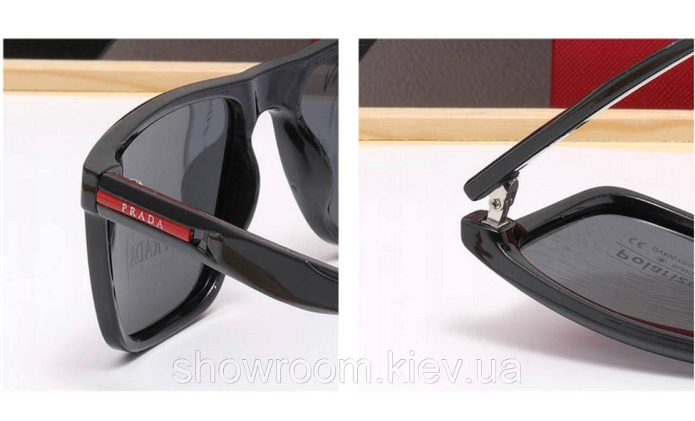 Сонцезахисні окуляри Pr чоловічі з поляризацією (69053) чорні Київ - фото 3