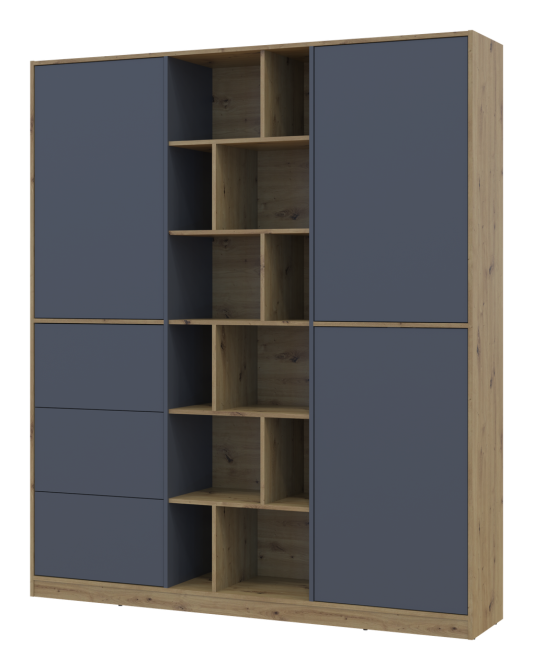 Шкаф для одежды Doros Морган Дуб Артизан/Графит ДСП/Ящики 180х38.5х210 DRS-011612 (42002256) Днепр - изображение 2