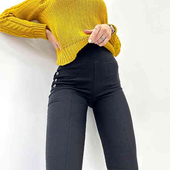 Демісезонні легінси лосини Daily джинс-коттон на флісі батал 50 Київ