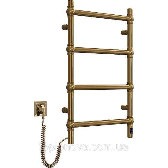 Електрична неіржавка сушарка для рушників Retro 500х800 Sensor, ліва бронза Чернівці