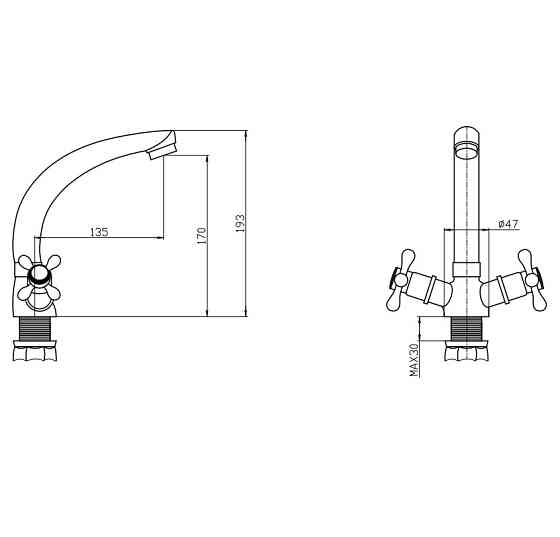 Кухонний змішувач Mixxus Mauro 273 Nut MI6255 - стильний та надійний Харків