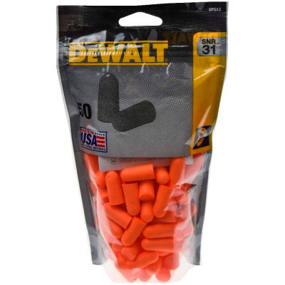 Беруші DeWALT одноразові, помаранчеві, 50 шт (DPG12BG50) Вінниця - фото 1