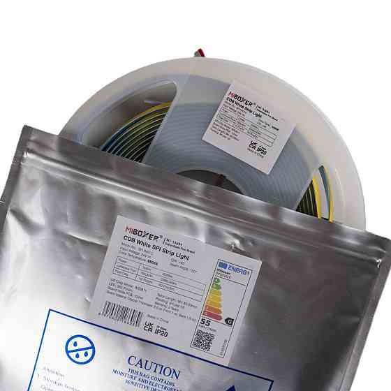 Miboxer LED стрічка SPI, 10 мм, COB 360LED/1M, 6500K, 14 Вт/м, 760 Лм/м, 24В, IP20, 5м Київ