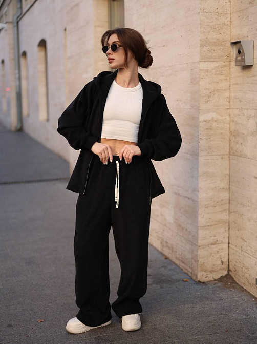 Жіночий теплий повсякденний костюм двійка з турецького двостороннього флісу Одеса - фото 8