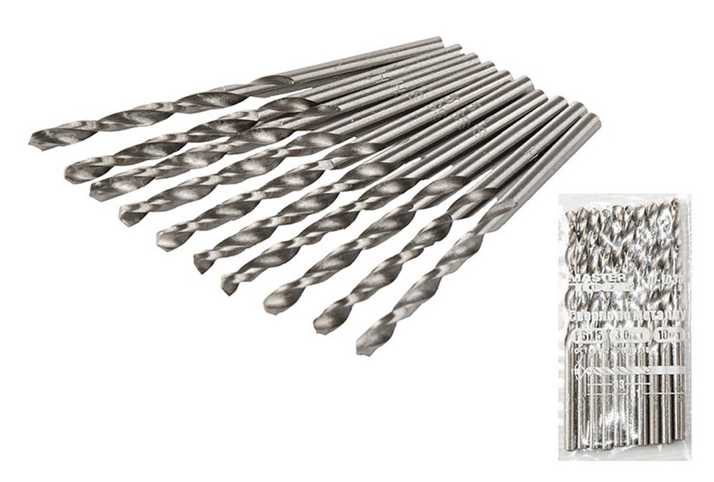 Сверло для металла MASTERTOOL HSS 3,0х61 мм WHITE 10-1030 Ровно - изображение 1
