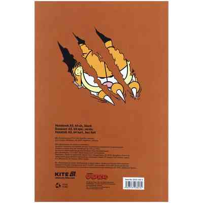 Блокнот Kite А5 Garfield 1 термобіндер, 64 аркуші, нелінований (GF25-193-1) Вінниця