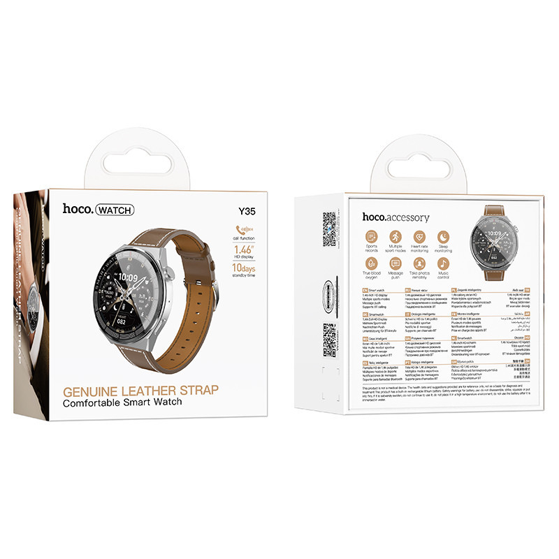 Смарт-годинник HOCO Y35 36mm. 250 mAh. IP67 Smart sports watch(call version) Silver Одеса - фото 2