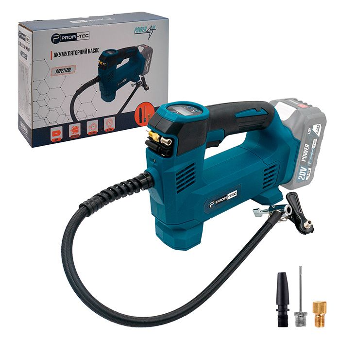 Потужний акумуляторний насос PROFI-TEC PAP2012BL POWERLine : без АКБ 20V, 10.3 бар, 12 л/хв КАРКАС Київ - фото 1