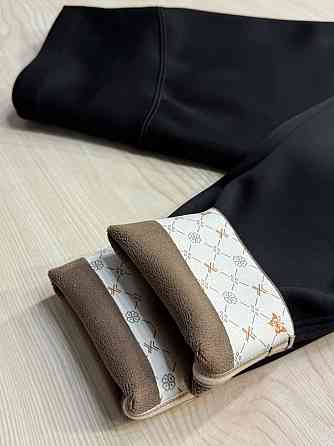 Лосини жіночі Bocska 2802 утеплені на флісі з широким поясом чорні, чорний, SM Київ