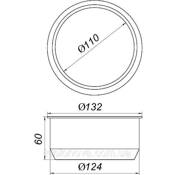 Редукция резиновая VSplast 124/110 (черная) Черновцы