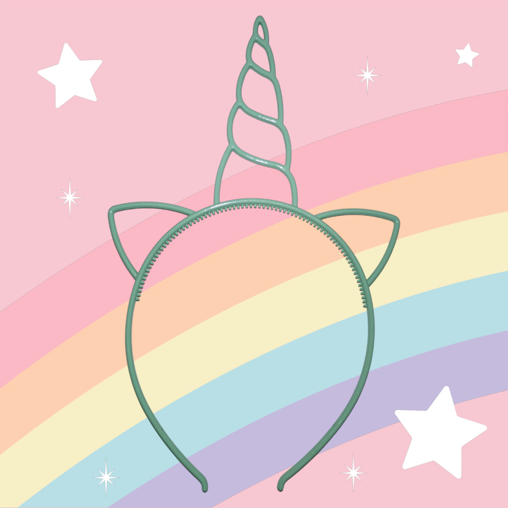 Детский обруч Единорог с ушками 22 на 14 см салатовый Киев - изображение 1