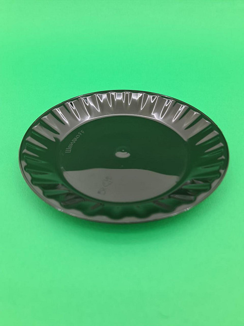 Тарілка одноразова 160мм 10 шт Склоподібна Чорна Харків - фото 4