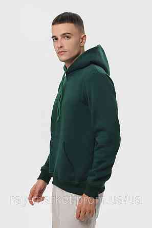 Худі чоловіче базове утеплене RAY BASIC темно-зелене (U0401M-Bottle Green) Київ
