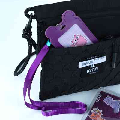 Бейдж Kite вертикальний на шнурку, фіолетовий (K24-296-1) Вінниця