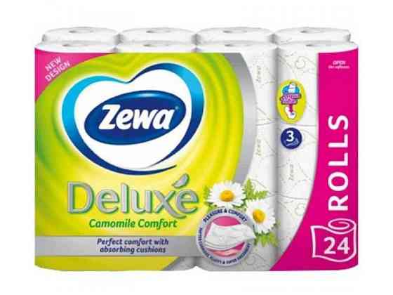 Туалетная бумага 24рул. 3слой Deluxe ромашка Camomile ТМ ZEWA Киев