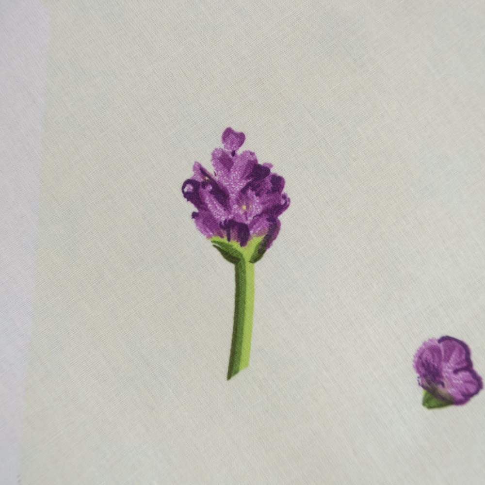 Комплект постельного белья семейный Бязь ранфорс Прованс 120 г/м2 YouStar (Белый с фиолетовым) 2 х 50х70 Сумы - изображение 4