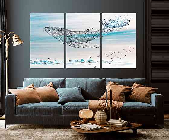 Модульная картина в гостиную / спальню   Кит    ART-170_3A 100х150 см Киев