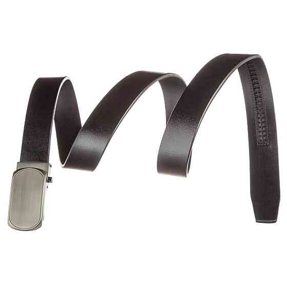 Оригінальний чоловічий ремінь з автоматичною овальною пряжкою Vintage 20213 Чорний Київ