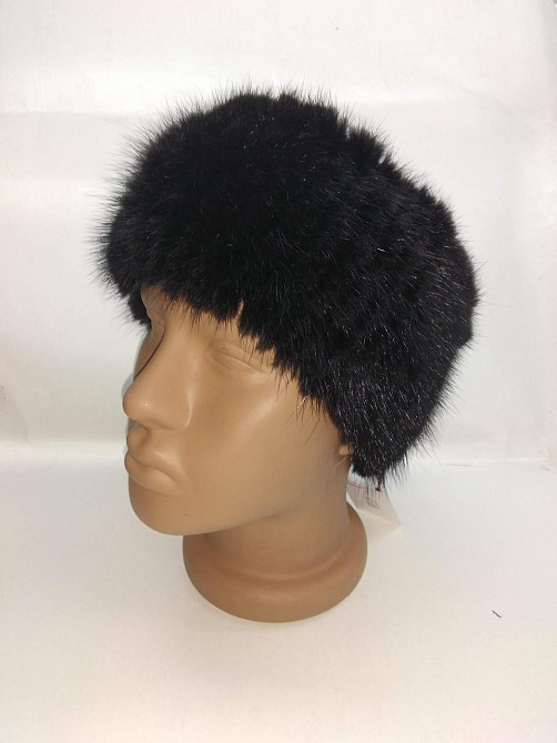 Норковая повязка на голову женская Шоколадный Харьков - изображение 3