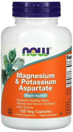 Магній та калій аспартат Now Foods Magnesium & Potassium Aspartate 120 вег капс Київ