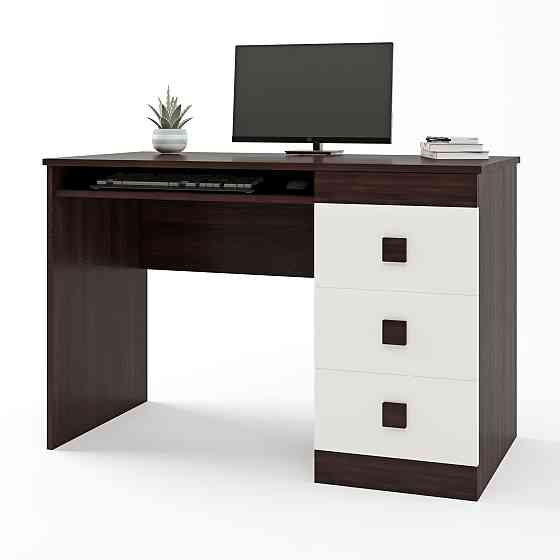 Стіл письмовий Еверест Соната венге темний + білий (DTM-2176) Львів