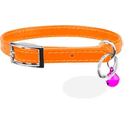 Нашийник для тварин WAUDOG GLAMOUR з резинкою і стразами для кішок (помаранчевий) (32544) Вінниця