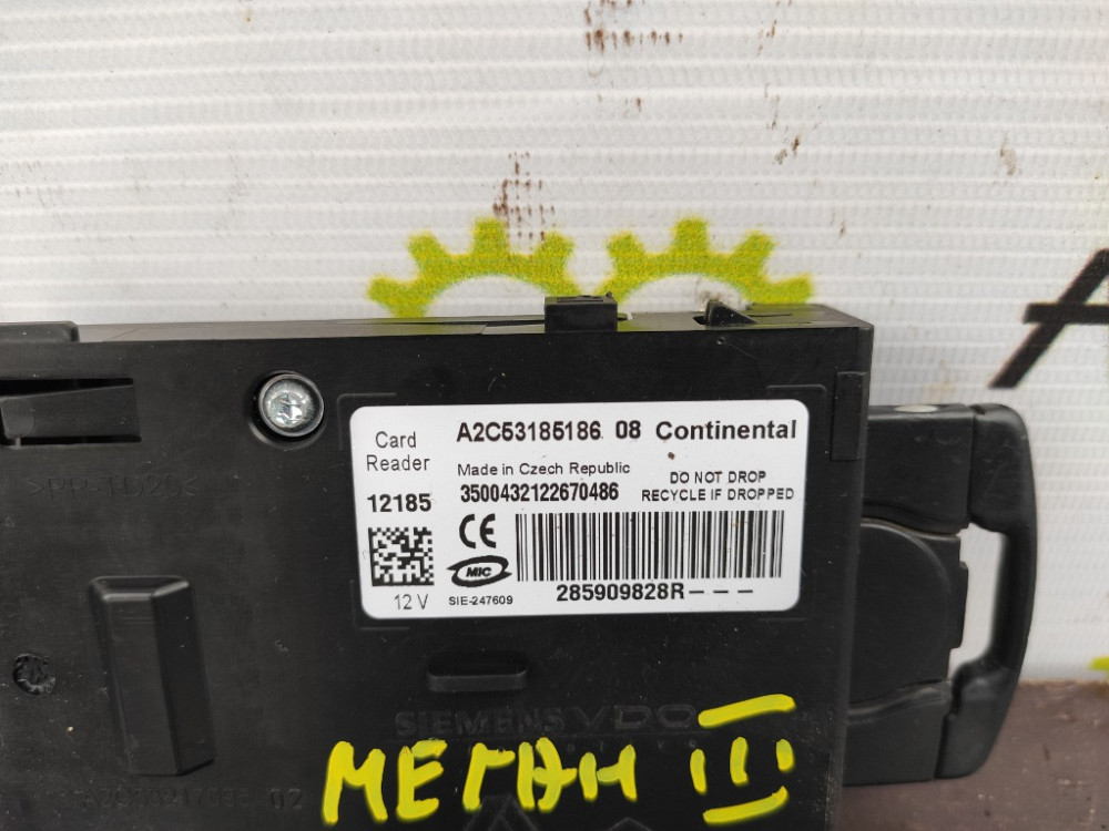 Зчитувач ключ карти Renault Megane III 2008-2015 (285909828R) Ковель - изображение 2