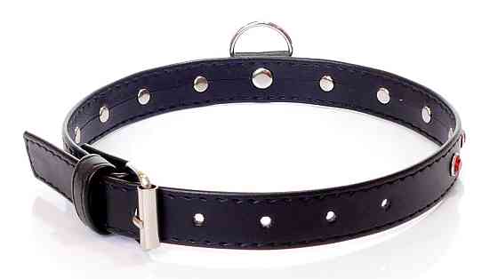 Ошейник из искуственной кожи с кристаллами Fetish Boss Series - Collar Red Crystal, BS3300121 Sex Aura Киев