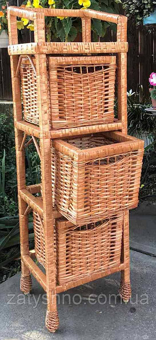 Комод плетеный из лозы на 3 ящика Киев - изображение 5