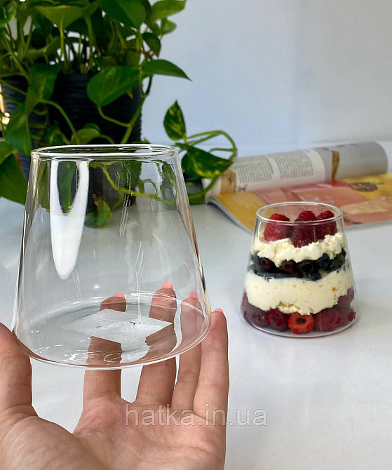 Склянка стильний скляний "Страйпс" 370 мл прозорий фігурний для дому та ресторану 102-761 Київ - фото 4