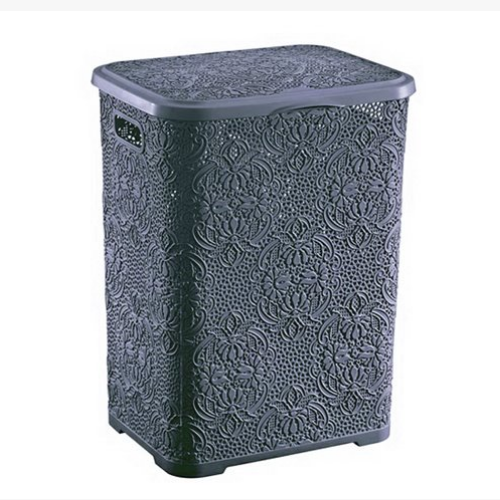 Кошик для білизни 60л 42,5*37*56,3см антрацит Lace ELIF Житомир - фото 1