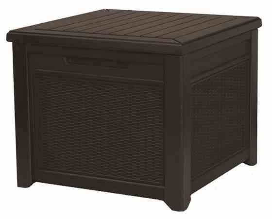 Стіл-скриня PROSPERPLAST CUBE RATTAN 208 л, коричневий Київ
