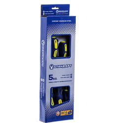 Набор профессиональных отверток 5 ед. (SL5,SL6,SL8,PH1,PH2) СТАНДАРТ SDS05 Одесса - изображение 1