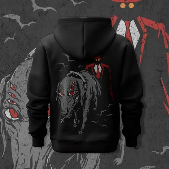 Худи мужское с принтом Hellsing Black Dog Размер 46 Anime1202 Днепр