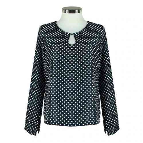 Жіноча блузка в горох чорно-білий Київ