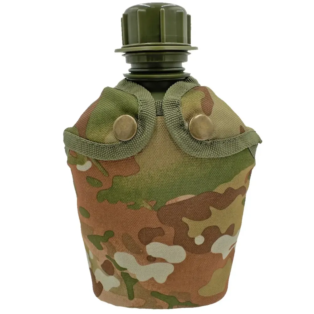 Фляга армійська 1л у чохлі Molle Піксель (фляга тактична польова індивідуальна) Поліестер, Мультикам Запоріжжя - фото 1