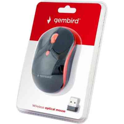 Мишка Gembird MUSW-4B-03-R Black+Red (MUSW-4B-03-R) Вінниця