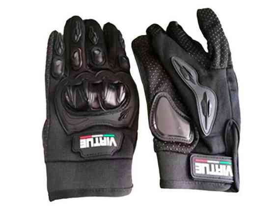 Мотоперчатки всесезонные (короткие) полиэстер карбон на липучке черные Мукачево