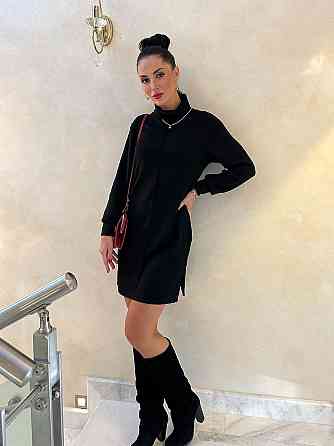 Тепла сукня з розрізами "Kleo" оптом | Норма і батал | Розпродаж моделі Київ