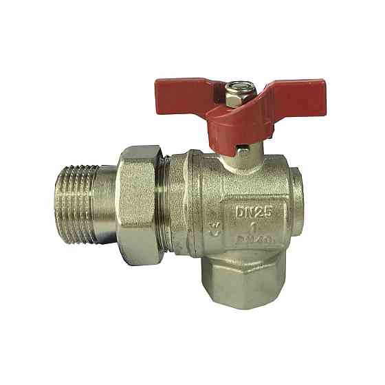 Кран кульовий кутовий з американкою SELBA 1″ SL1543 (000015716) Київ